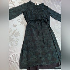 Banana Republic medallion print semi-sheer midi dress size 10  NWT